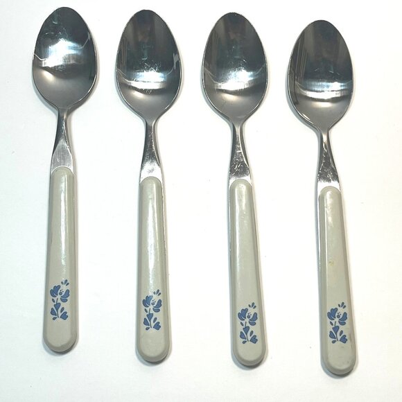 Pfaltzgraff Yorktowne Lot of 4 Oval Soup Spoons 8" - Picture 1 of 4